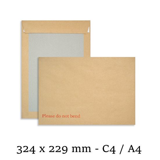 C4 A4 Manilla Hard Board Backed Envelopes