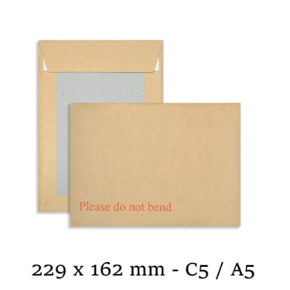 C5 A5 Manilla Hard Board Backed Envelopes