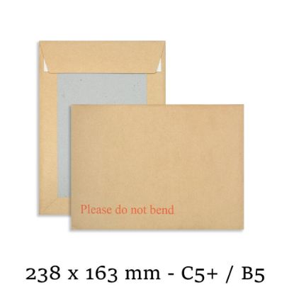 C5+ Manilla Hard Board Backed Envelopes