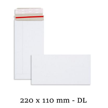 DL All Board White Envelopes Mailer