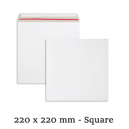 220x220 mm All Board White Envelopes Mailer