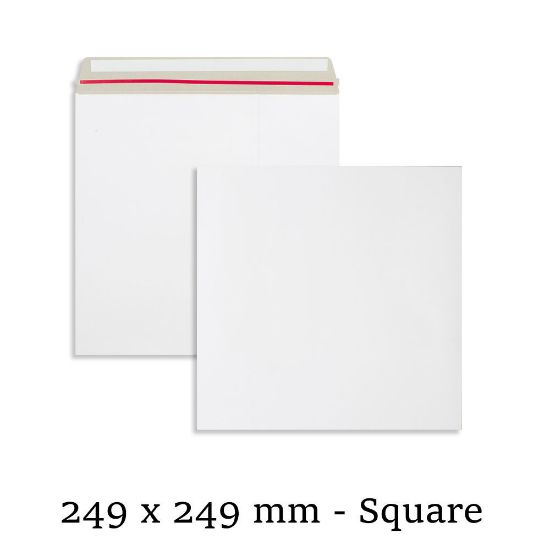 249x249 mm All Board White Envelopes Mailer