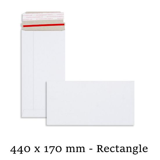 440x170 mm All Board White Envelopes Mailer