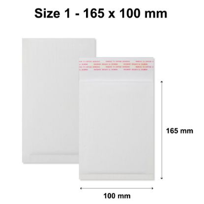 165x100mm White Corrugated Padded Envelopes