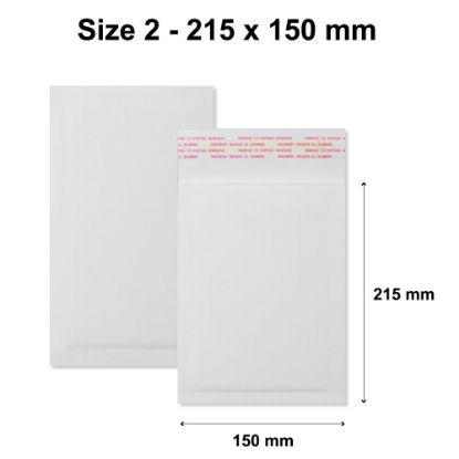 215x150mm White Corrugated Padded Envelopes