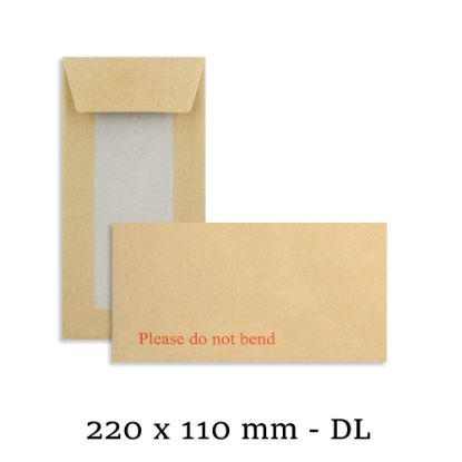 DL Manilla Hard Board Backed Envelopes