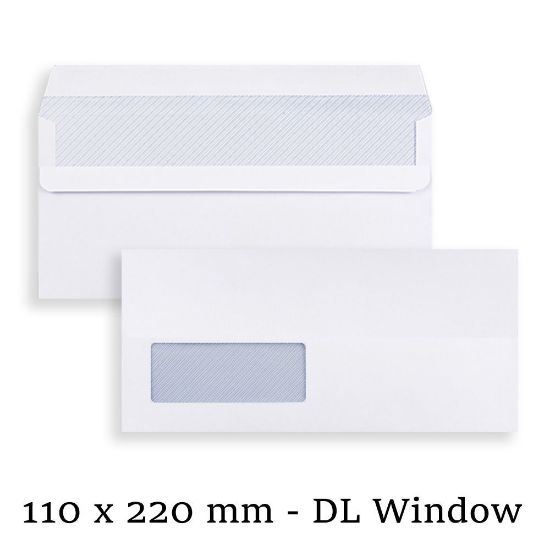 90g DL White With Window Commercial Envelopes Mailer