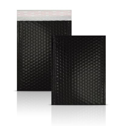 Metallic Bubble Envelope - Black - 450x320 mm