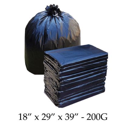 50 x Refuse Sacks CLEAR Bags Bin Liner Rubbish Waste Recycling Bags 18x29x39" 