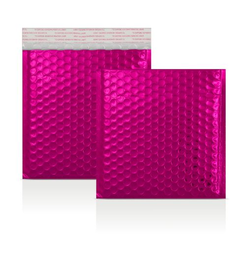 165x165 mm Hot Pink Metallic Bubble Envelopes