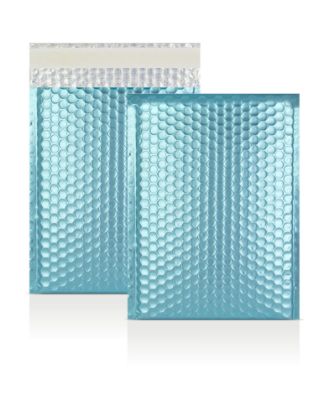 250x180 mm Ice Blue Metallic Bubble Envelopes