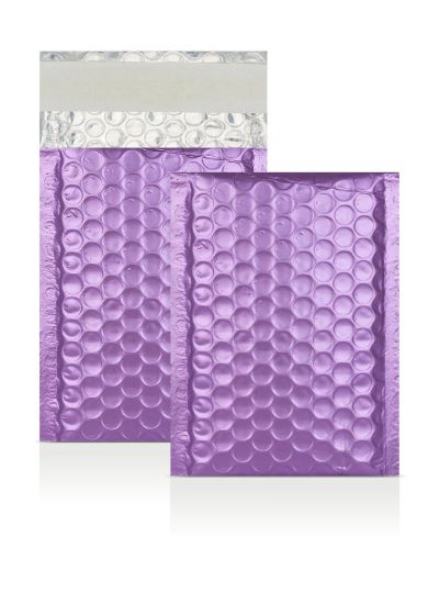 145x90 mm Lilac Metallic Bubble Envelopes