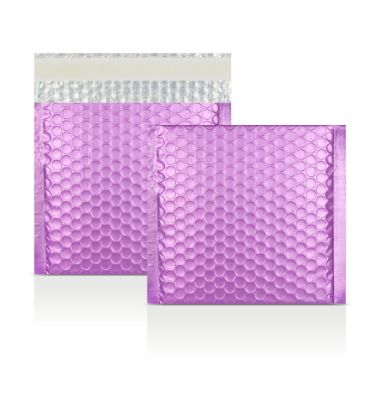 165x165 mm Lilac Metallic Bubble Envelopes