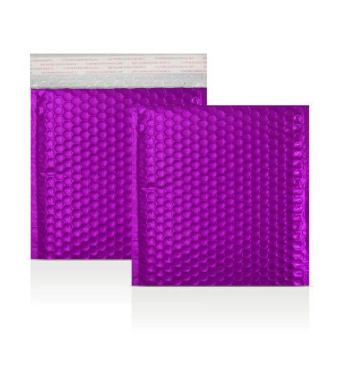 165x165 mm Purple Metallic Bubble Envelopes