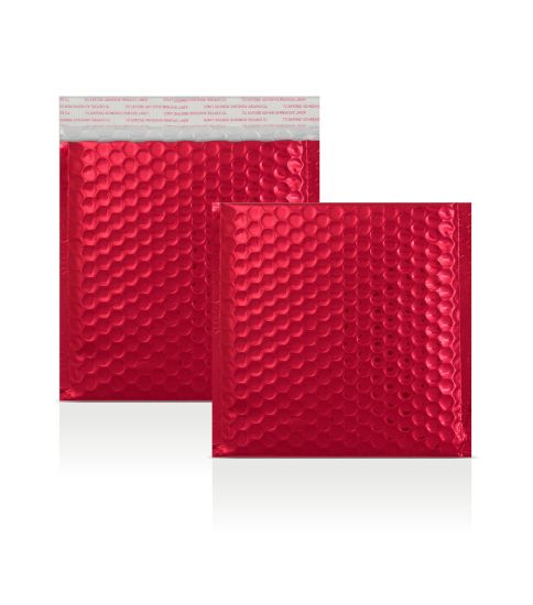 165x165 mm Red Metallic Bubble Envelopes
