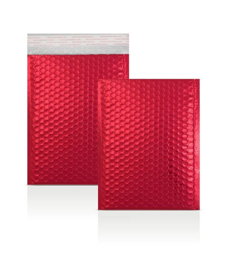 250x180 mm Red Metallic Bubble Envelopes