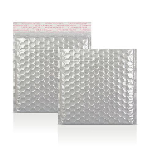 165x140 mm Silver Metallic Bubble Envelopes