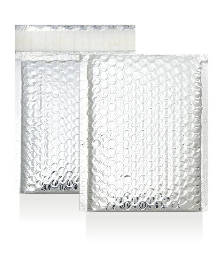 180x140 mm Silver Metallic Bubble Envelopes