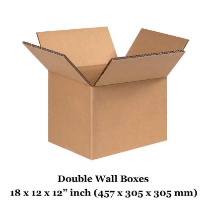 Double wall cardboard boxes - 18x12x12" inch