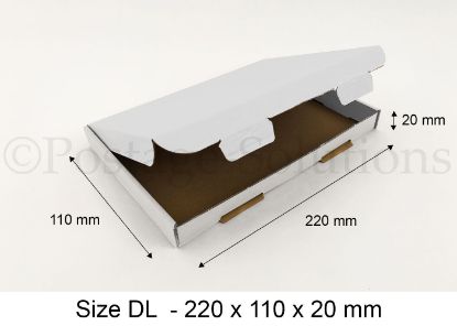 PIP Box for Postal Packaging Size DL White