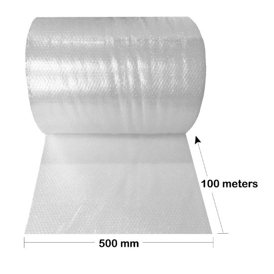 300mm x 5 x 100m ROLLS OF BUBBLE WRAP 500 METRES SMALL