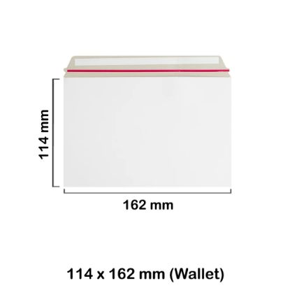 C6 All Board White Envelopes Mailer (Wallet Style)g