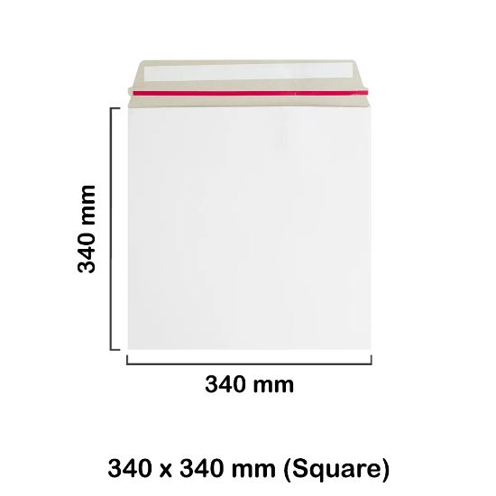 340x340 mm All Board White Envelopes Mailer