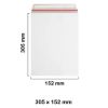 305x152 mm All Board White Envelopes Mailer