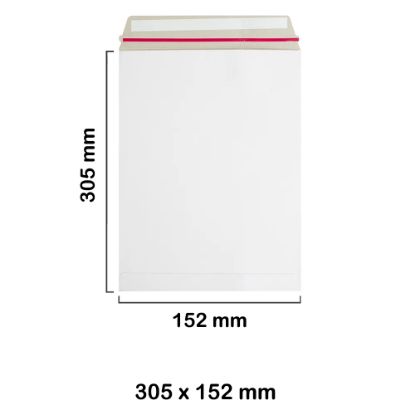 305x152 mm All Board White Envelopes Mailer