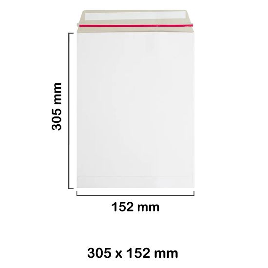 305x152 mm All Board White Envelopes Mailer