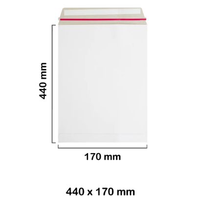 440x170 mm All Board White Envelopes Mailer