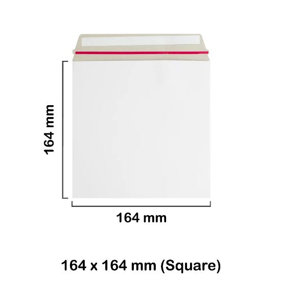 164x164 mm All Board White Envelopes Mailer