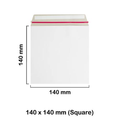 140x140 mm All Board White Envelopes Mailer