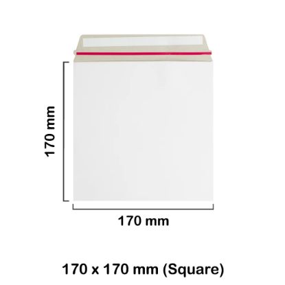 170x170 mm All Board White Envelopes Mailer