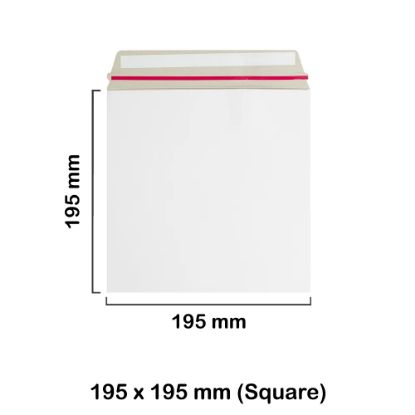 195x195 mm All Board White Envelopes Mailer