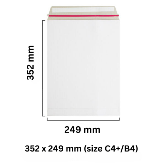 352x249mm White All Board Calendar Card Envelopes