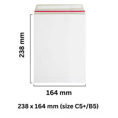 238x164mm White All Board Calendar Card Envelopes