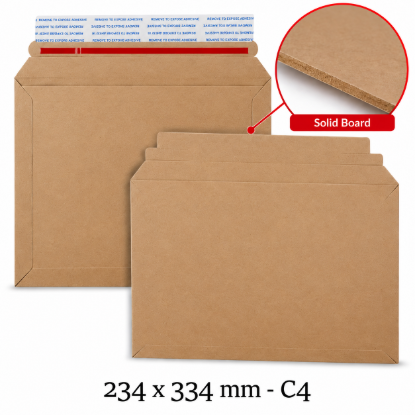 Picture of C4 Capacity Book Mailer (solid) Envelopes Peel & Seal Envelopes 234x334 mm - Box of 100