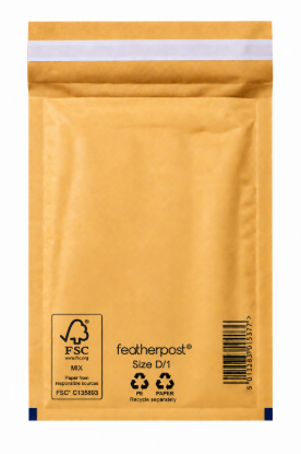Picture of Featherpost Padded Envelopes Mailer Gold D/1 - 265 x 180 mm - Box of 100
