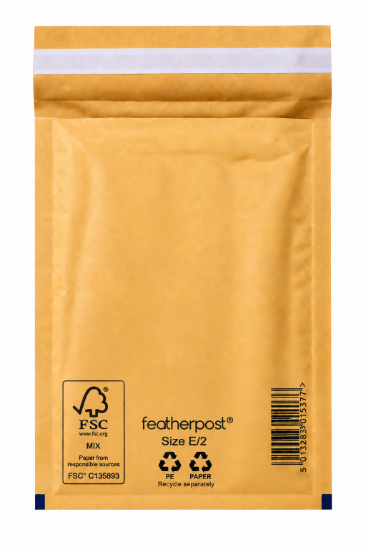 Picture of Featherpost Padded Envelopes Mailer Gold E/2 - 265 x 220 mm - Box of 100
