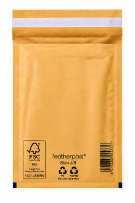 Picture of Featherpost Padded Envelopes Mailer Gold J/6 - 445 x 300 mm - Box of 50