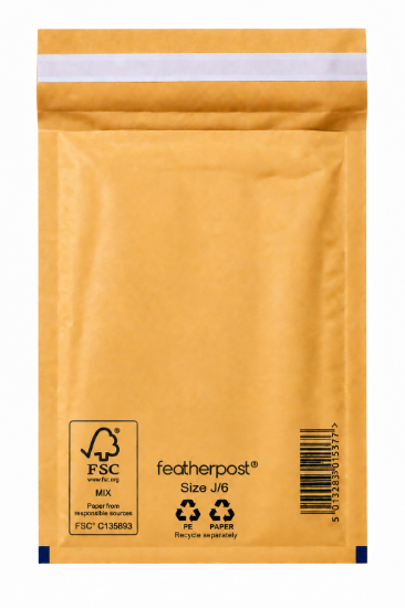 Picture of Featherpost Padded Envelopes Mailer Gold J/6 - 445 x 300 mm - Box of 50