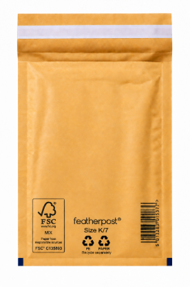 Picture of Featherpost Padded Envelopes Mailer Gold K/7 - 470 x 350 mm - Box of 50