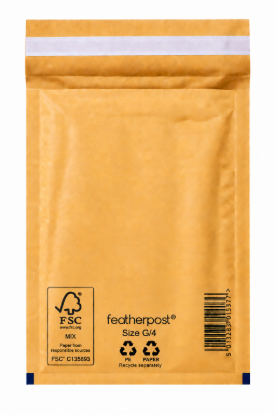 Picture of Featherpost Padded Envelopes Mailer Gold G/4 - 340 x 240 mm - Box of 100