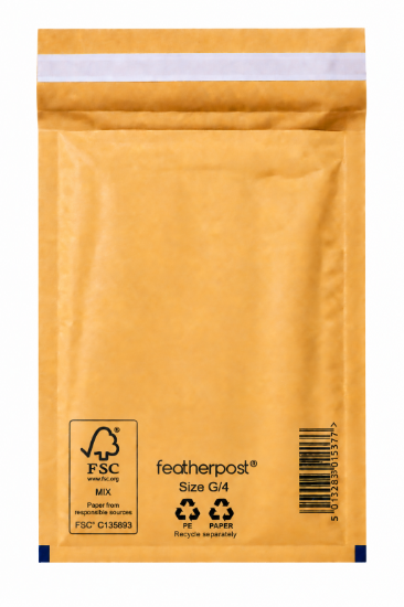 Picture of Featherpost Padded Envelopes Mailer Gold G/4 - 340 x 240 mm - Box of 100