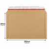 194 x 292mm Brown Rigid Cardboard Book Mailer with Peel & Seal Closure – Internal Dimensions