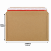 234 x 334mm Brown Rigid Cardboard Book Mailer with Peel & Seal Closure – Internal Dimensions