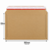 249 x 352mm Brown Rigid Cardboard Book Mailer with Peel & Seal Closure – Internal Dimensions
